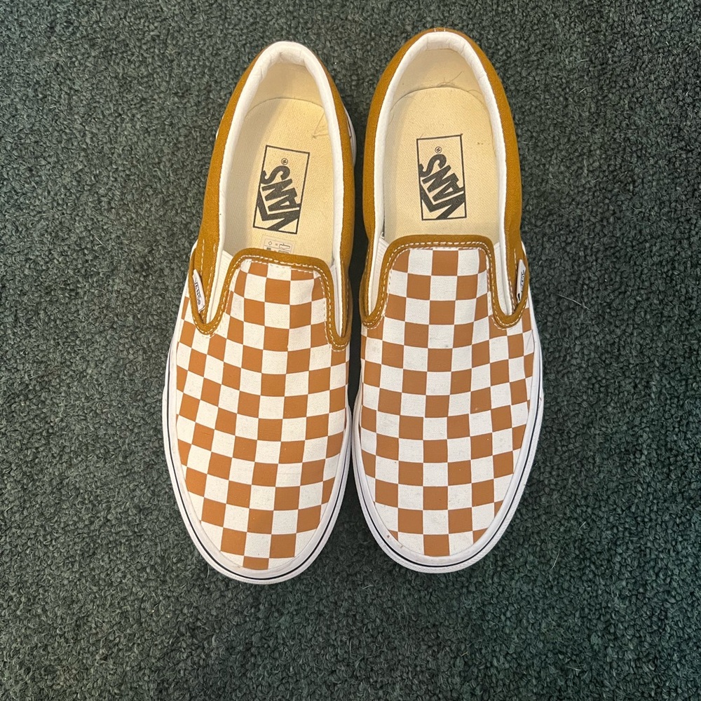 Golden checkered Vans